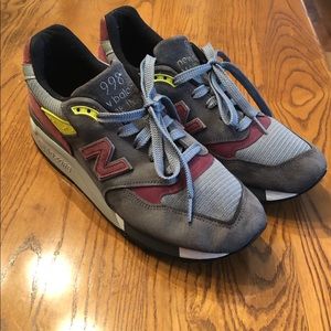 New balance 998 Custom Gray Maroon Bolt Men’s 9.5